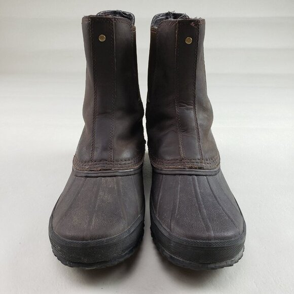 Ugg Romosa Leather Waterproof Boot Mens 9.5 Brown Chelsea Slip On Winter Rain - Picture 3 of 11